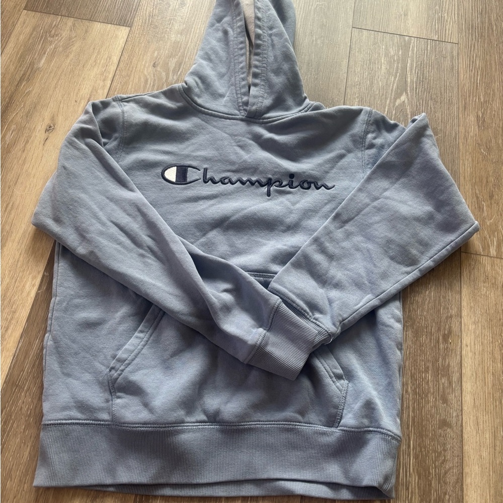 Champion Heather Blue Athletic Hoodie Kids